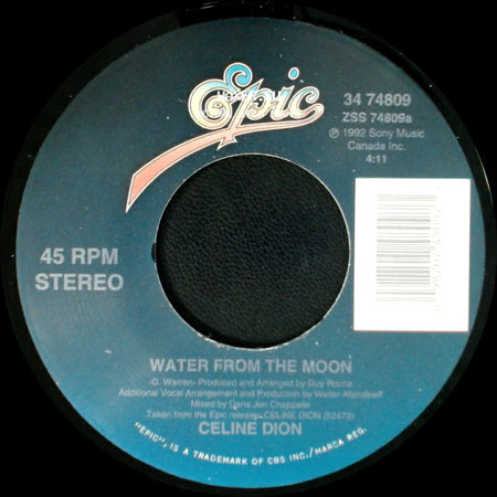 Celine Dion - Water From The Moon / Little Bit Of Love side A