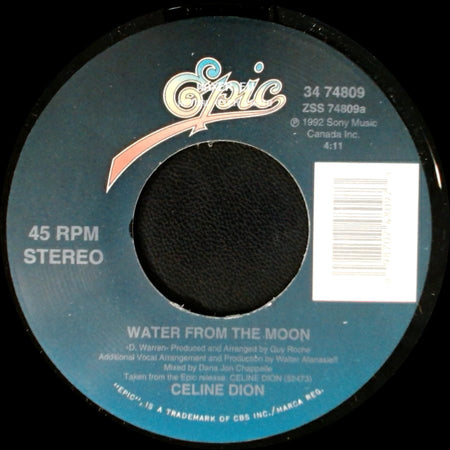 Celine Dion - Water From The Moon / Little Bit Of Love side A