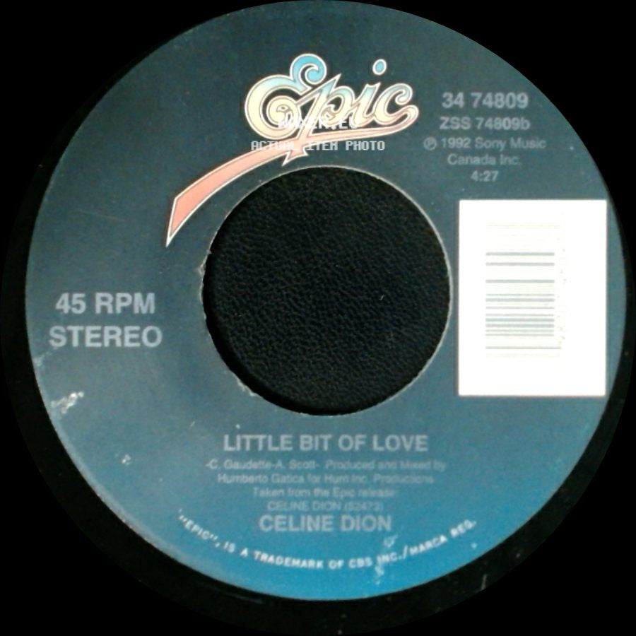 Celine Dion - Water From The Moon / Little Bit Of Love side B