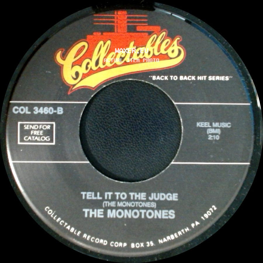 The Monotones - Tell It To The Judge / The Legend Of Sleepy Hollow side A