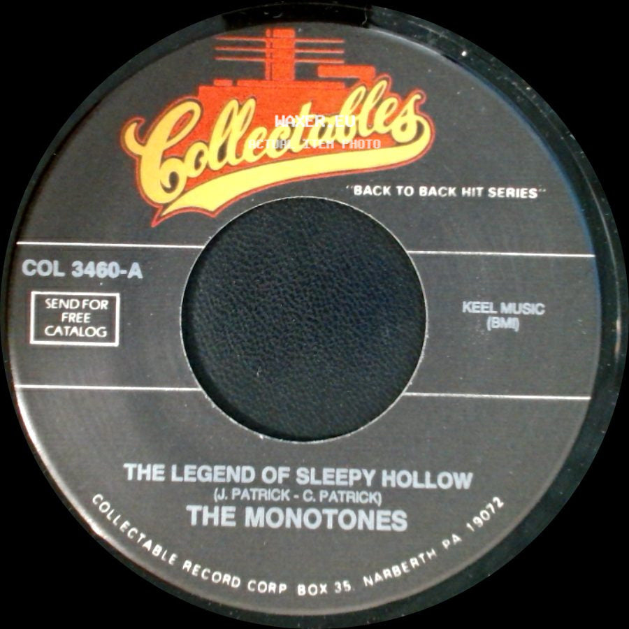 The Monotones - Tell It To The Judge / The Legend Of Sleepy Hollow side B