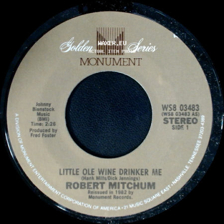 Robert Mitchum - Little Ole Wine Drinker Me / Ballad Of Thunder Road side A