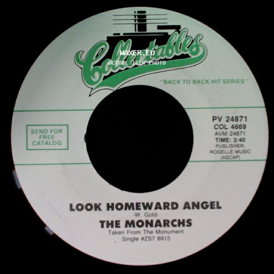 The Monarchs - Baby, What Made You Change (Your Mind) / Look Homeward Angel side B