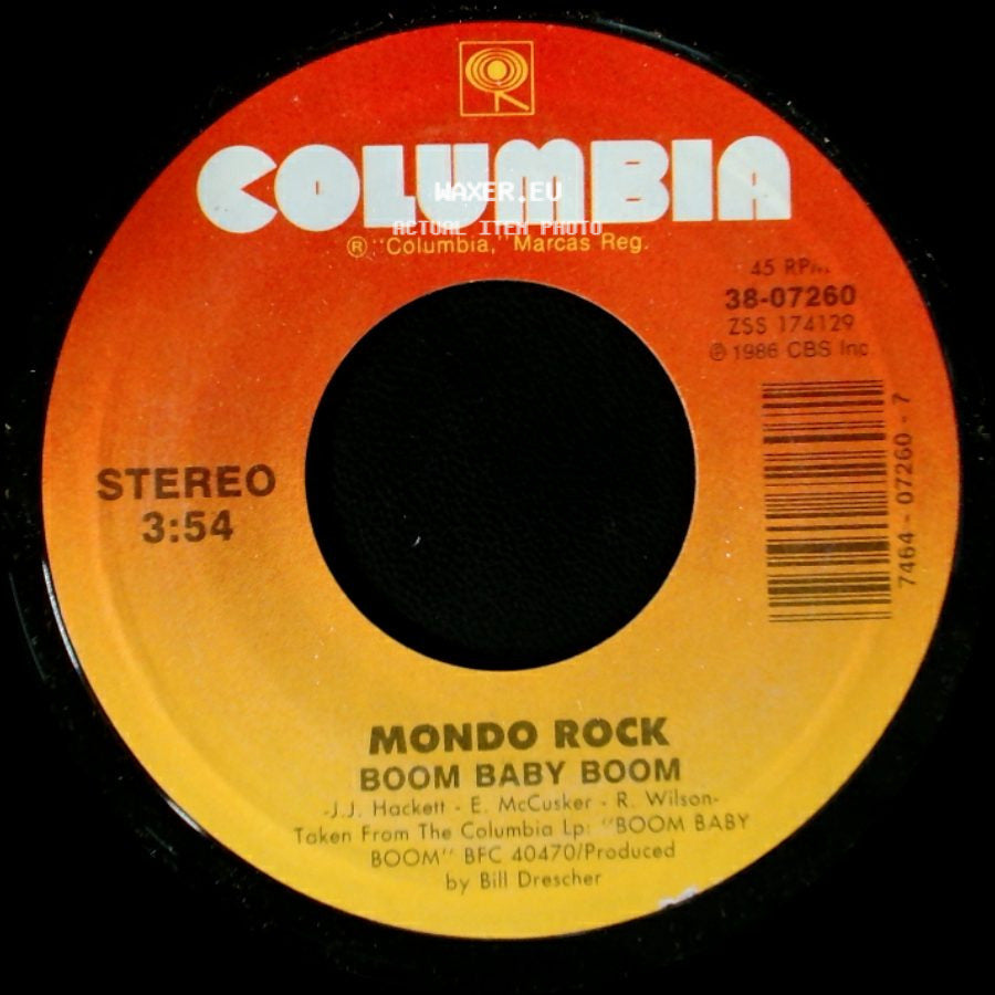 Mondo Rock - Boom Baby Boom / Do It Yourself (Health And Happiness) side A