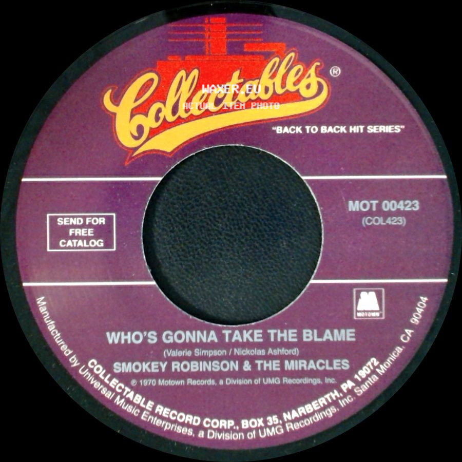 Smokey Robinson & The Miracles - Who's Gonna Take The Blame / The Tears Of A Clown side A