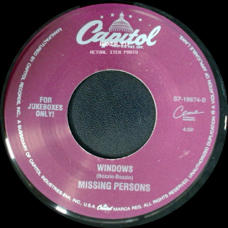 Missing Persons - Windows / Destination Unknown side A
