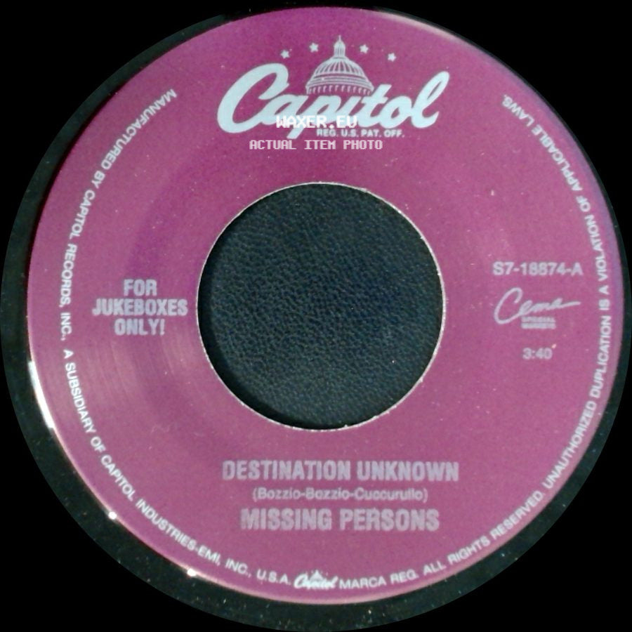 Missing Persons - Destination Unknown / Windows side A