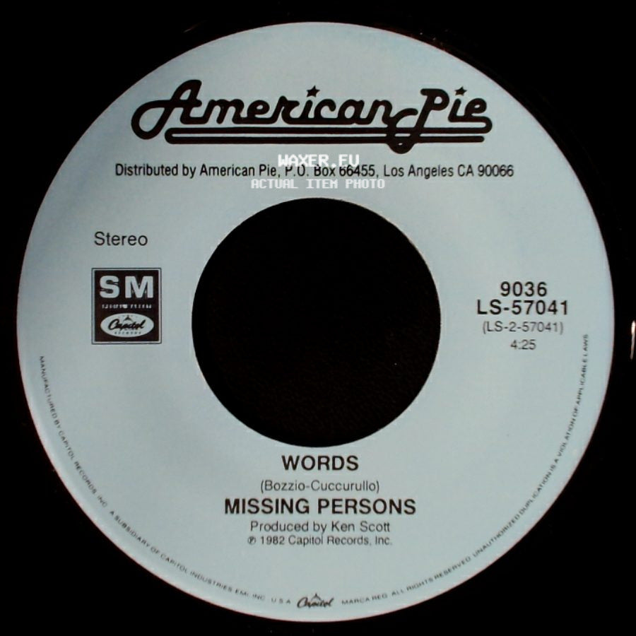 Missing Persons / Skylark - Words / Wildflower side A
