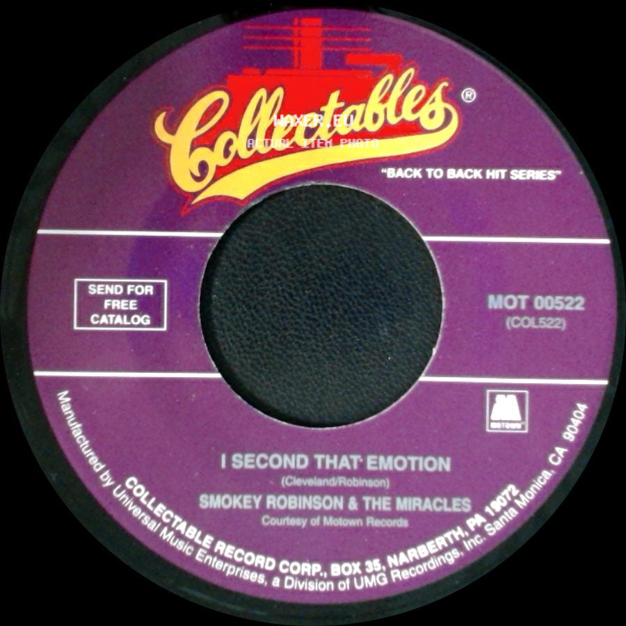 Smokey Robinson & The Miracles - I Second That Emotion / If You Can Want side A