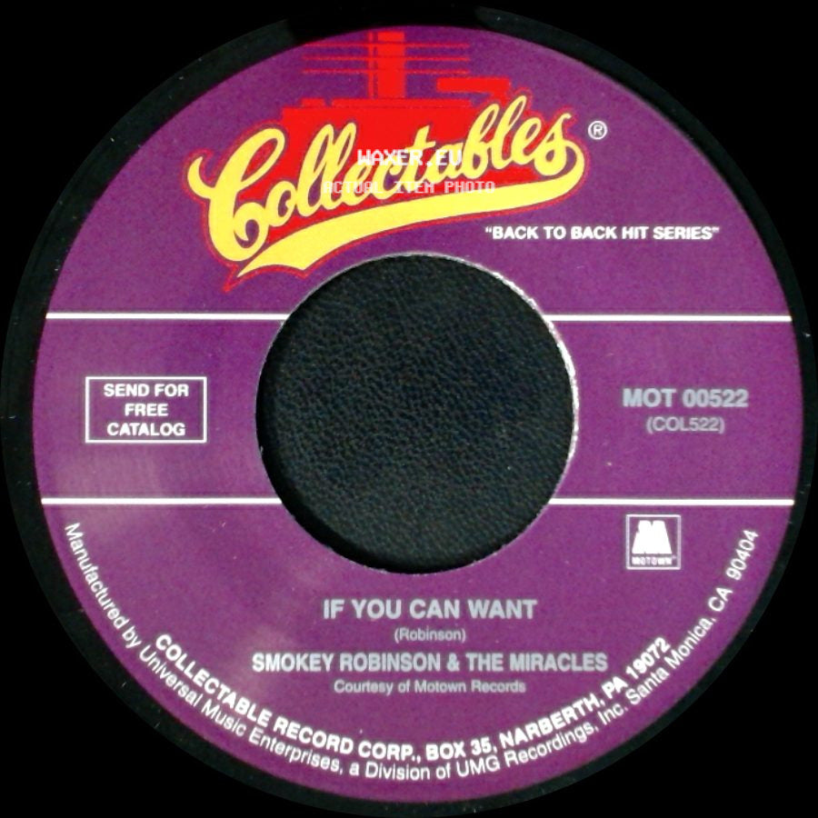 Smokey Robinson & The Miracles - I Second That Emotion / If You Can Want side B