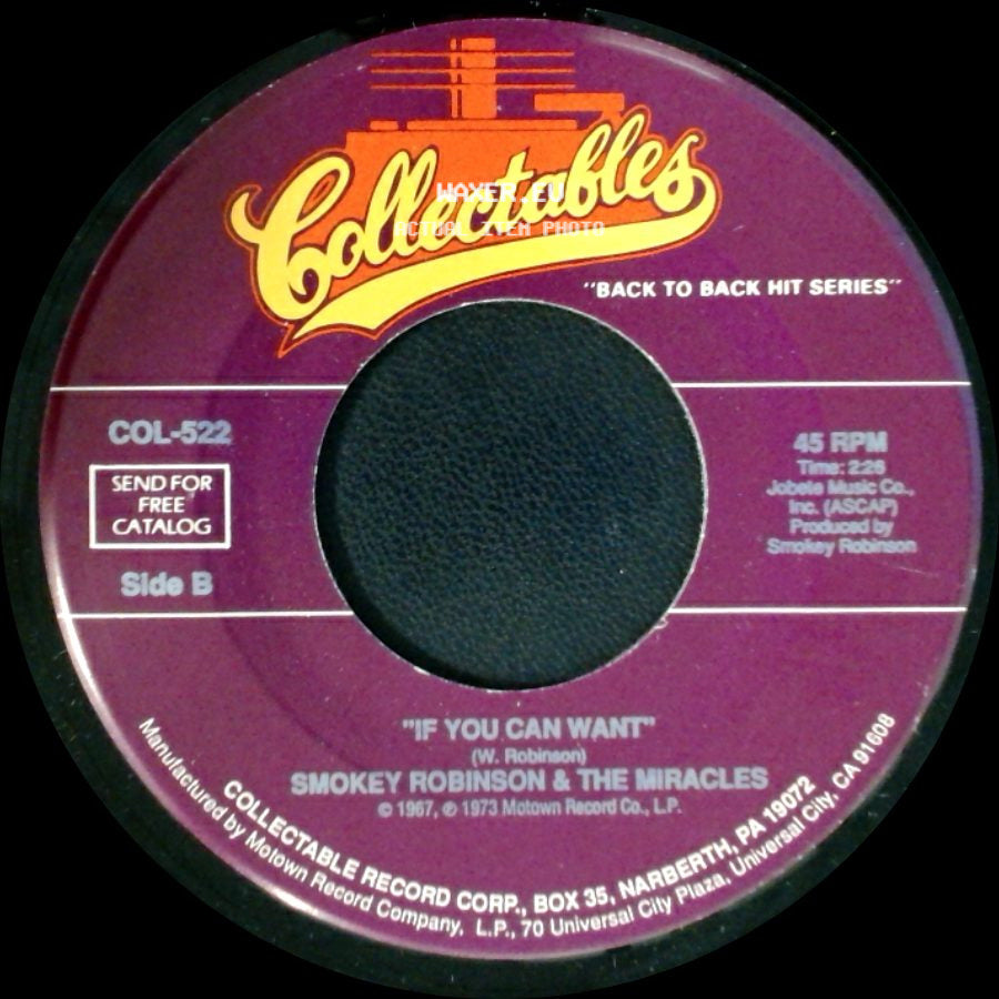 Smokey Robinson & The Miracles - I Second That Emotion / "If You Can Want" side B