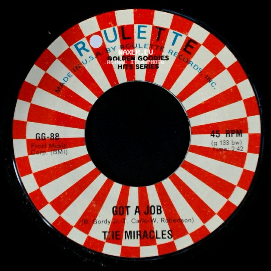 The Miracles - Got A Job / I Cry side A