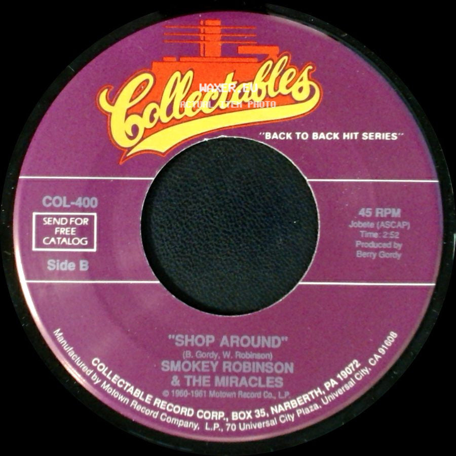 Smokey Robinson & The Miracles - Way Over There / Shop Around side B