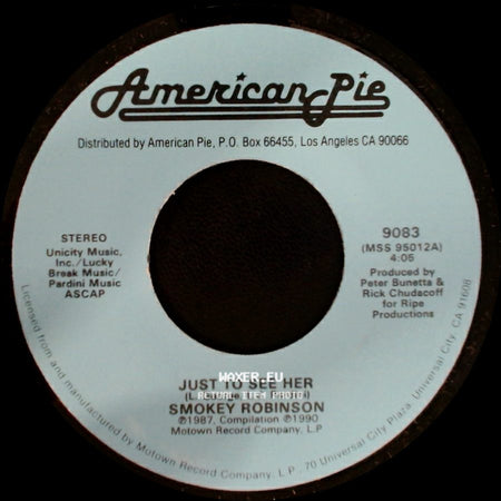 Smokey Robinson & The Miracles / Smokey Robinson - More Love / Just To See Her side B
