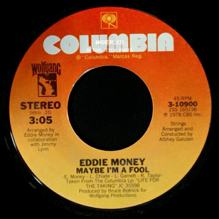 Eddie Money - Life For The Taking / Maybe I'm A Fool side B