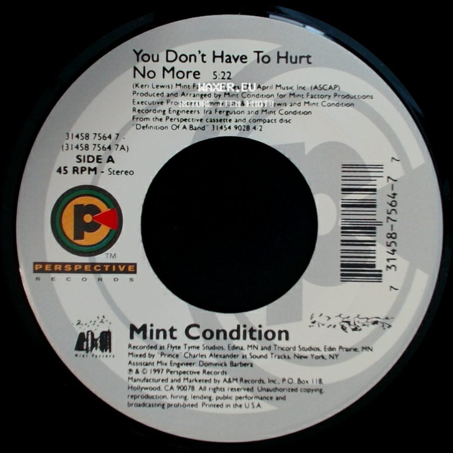 Mint Condition - You Don't Have To Hurt No More / What Kind Of Man Would I Be - Lp Version side A