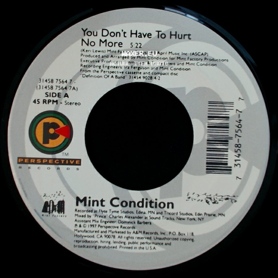 Mint Condition - You Don't Have To Hurt No More / What Kind Of Man Would I Be - Lp Version side A