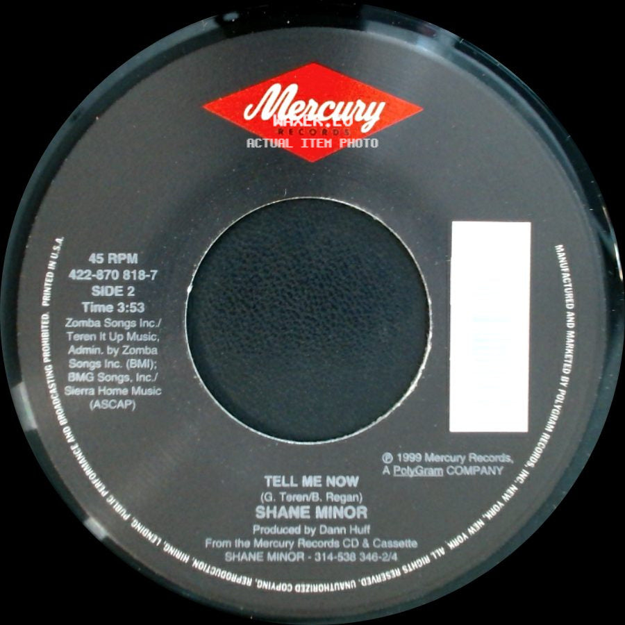 Shane Minor - Slave To The Habit / Tell Me Now side B