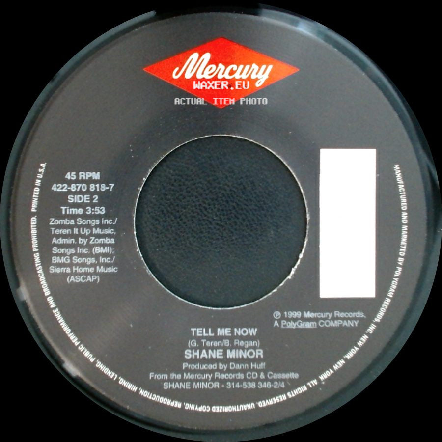 Shane Minor - Slave To The Habit / Tell Me Now side B