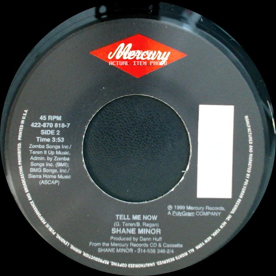Shane Minor - Slave To The Habit / Tell Me Now side B