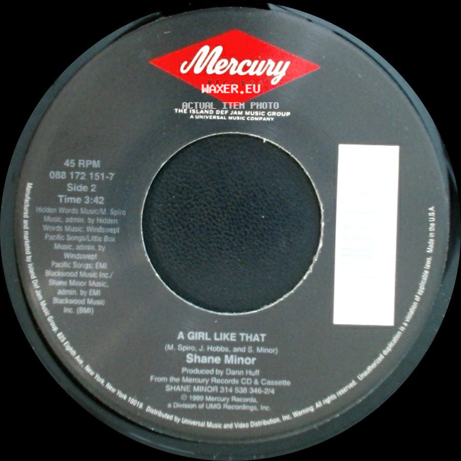 Shane Minor - I Think You're Beautiful / A Girl Like That side B