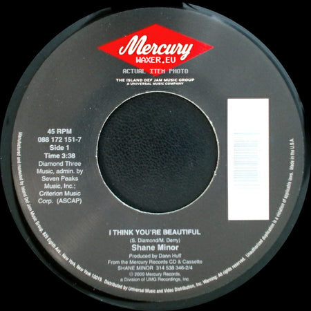 Shane Minor - I Think You're Beautiful / A Girl Like That side A