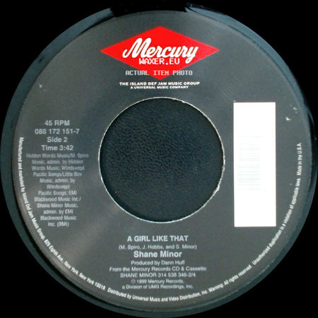 Shane Minor - I Think You're Beautiful / A Girl Like That side B