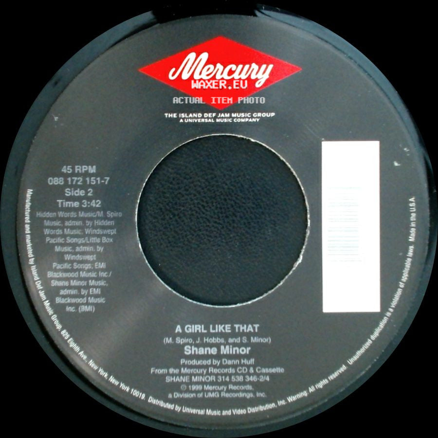 Shane Minor - I Think You're Beautiful / A Girl Like That side B
