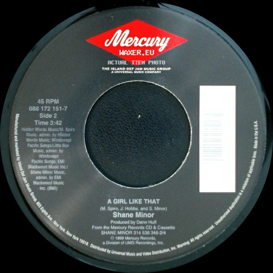 Shane Minor - I Think You're Beautiful / A Girl Like That side B