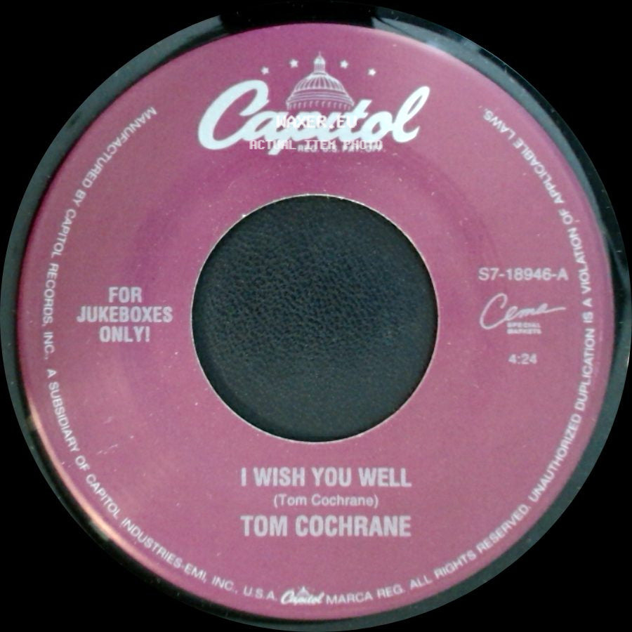 Tom Cochrane - I Wish You Well / Paper Tigers side A