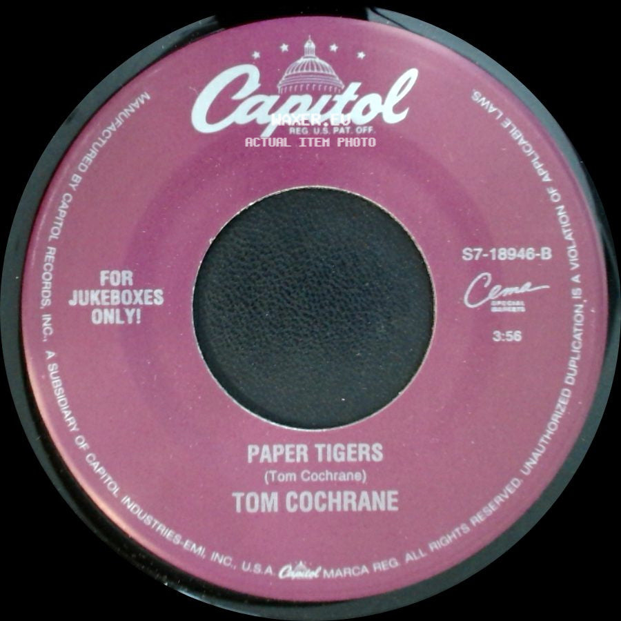 Tom Cochrane - Paper Tigers / I Wish You Well side A