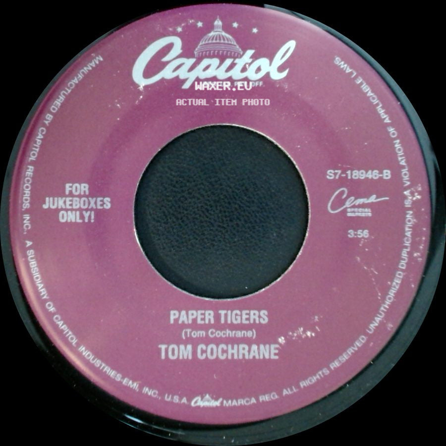 Tom Cochrane - I Wish You Well / Paper Tigers side B