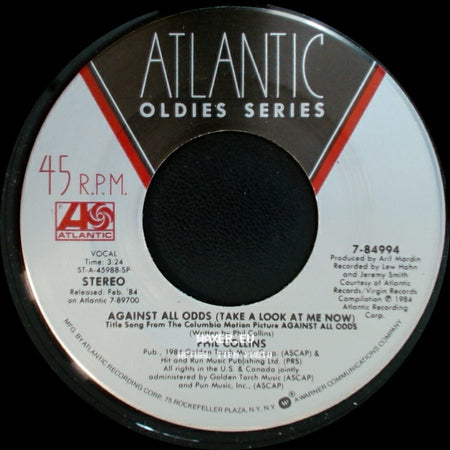 Phil Collins - I Cannot Believe It's True / Against All Odds (Take A Look At Me Now) side B