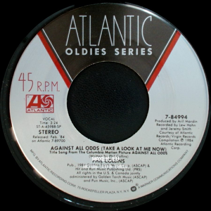 Phil Collins - I Cannot Believe It's True / Against All Odds (Take A Look At Me Now) side B