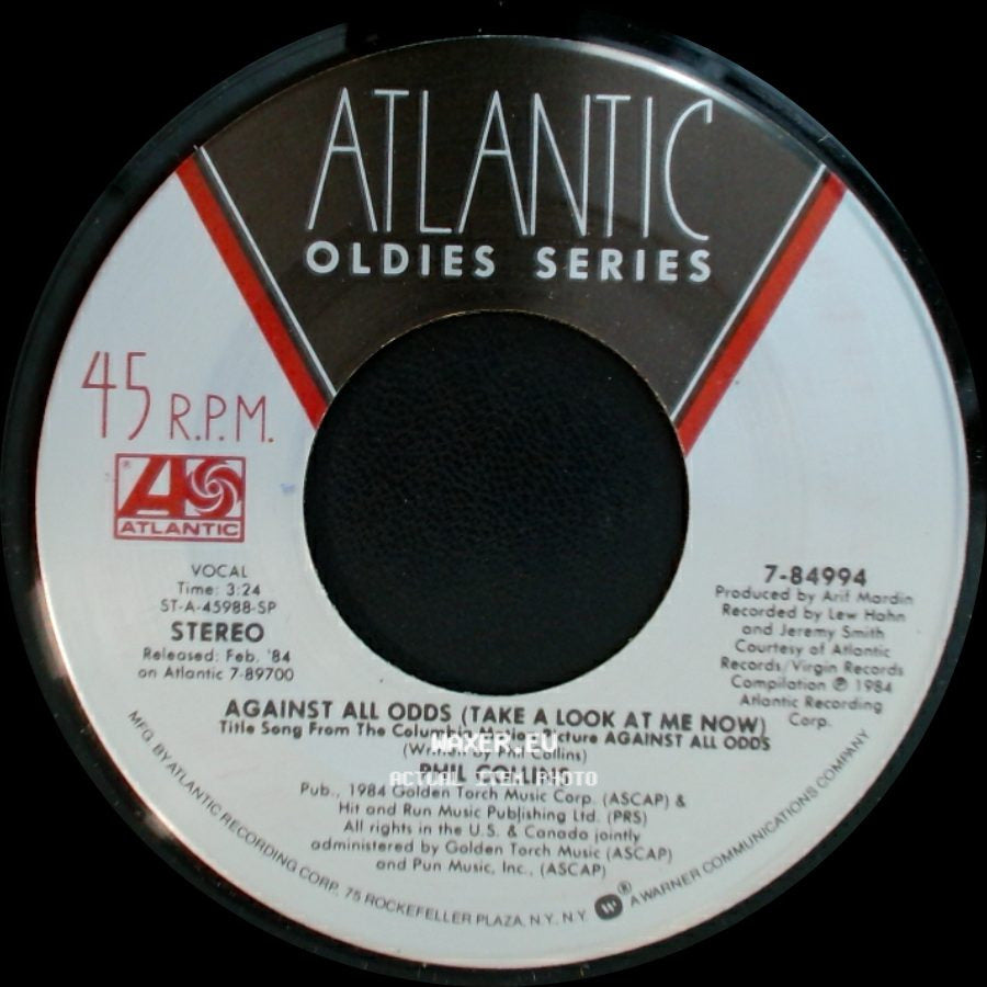 Phil Collins - Against All Odds (Take A Look At Me Now) / I Cannot Believe It's True side A