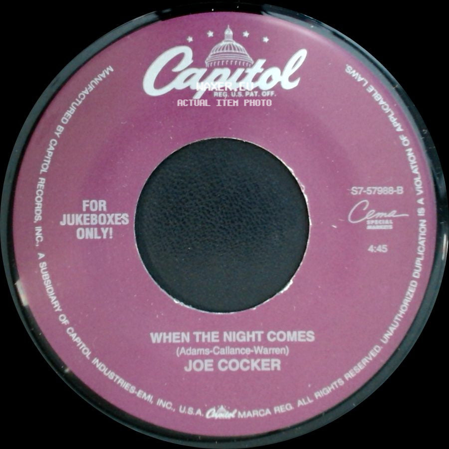 Joe Cocker - When The Night Comes / Feels Like Forever side A