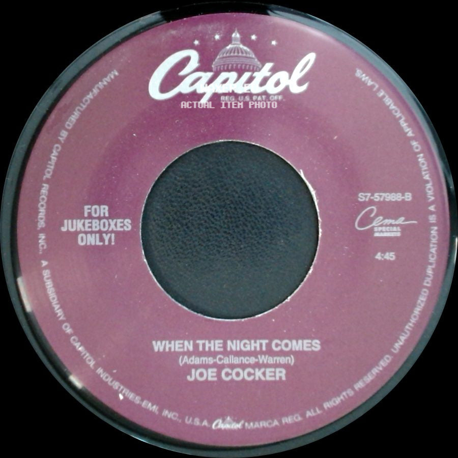Joe Cocker - When The Night Comes / Feels Like Forever side A