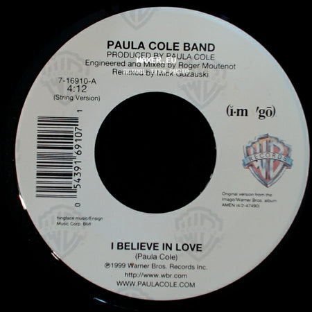Paula Cole Band - I Believe In Love / Night side A