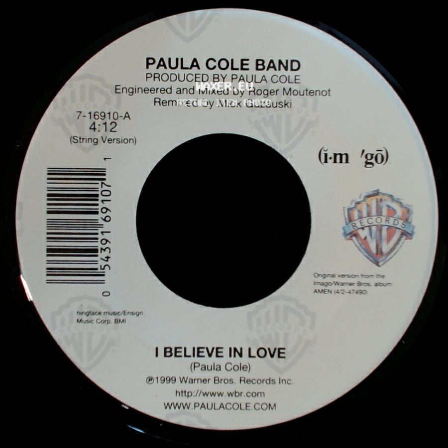 Paula Cole Band - I Believe In Love / Night side A