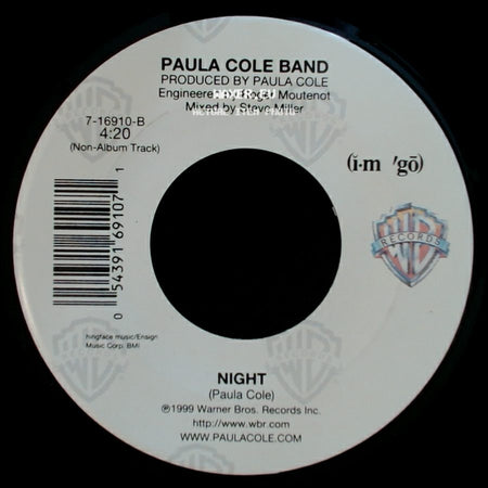 Paula Cole Band - Night / I Believe In Love side A