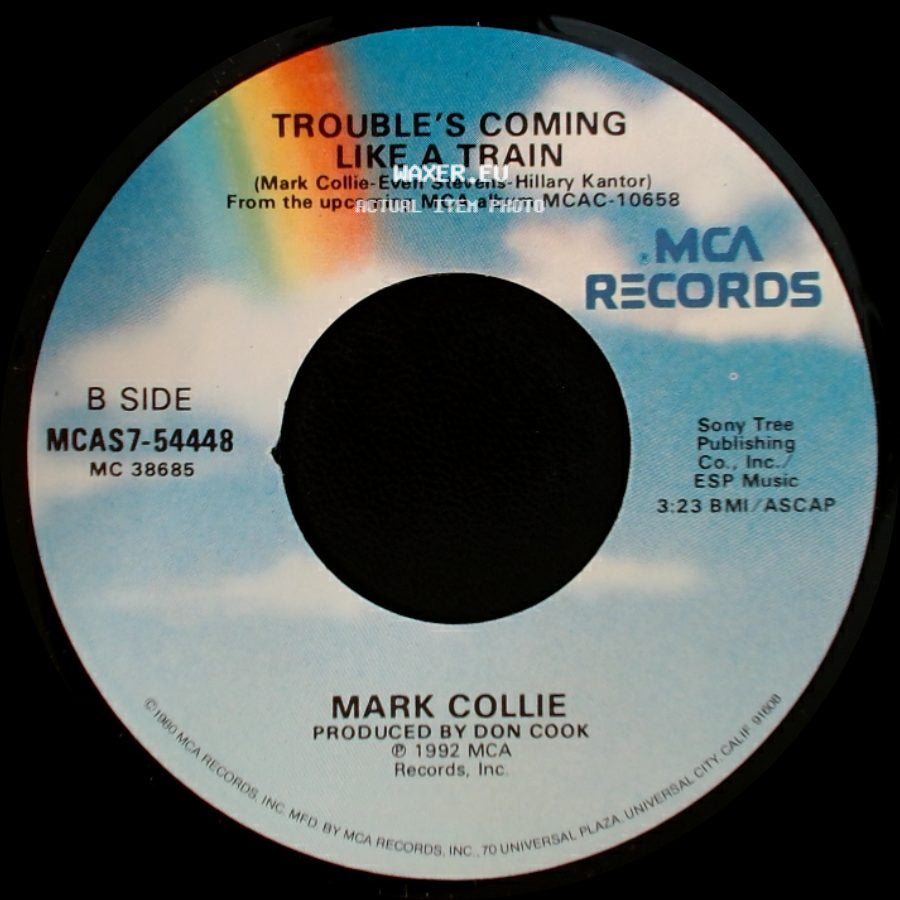 Mark Collie - Even The Man In The Moon Is Cryin' / Trouble's Coming Like A Train side B
