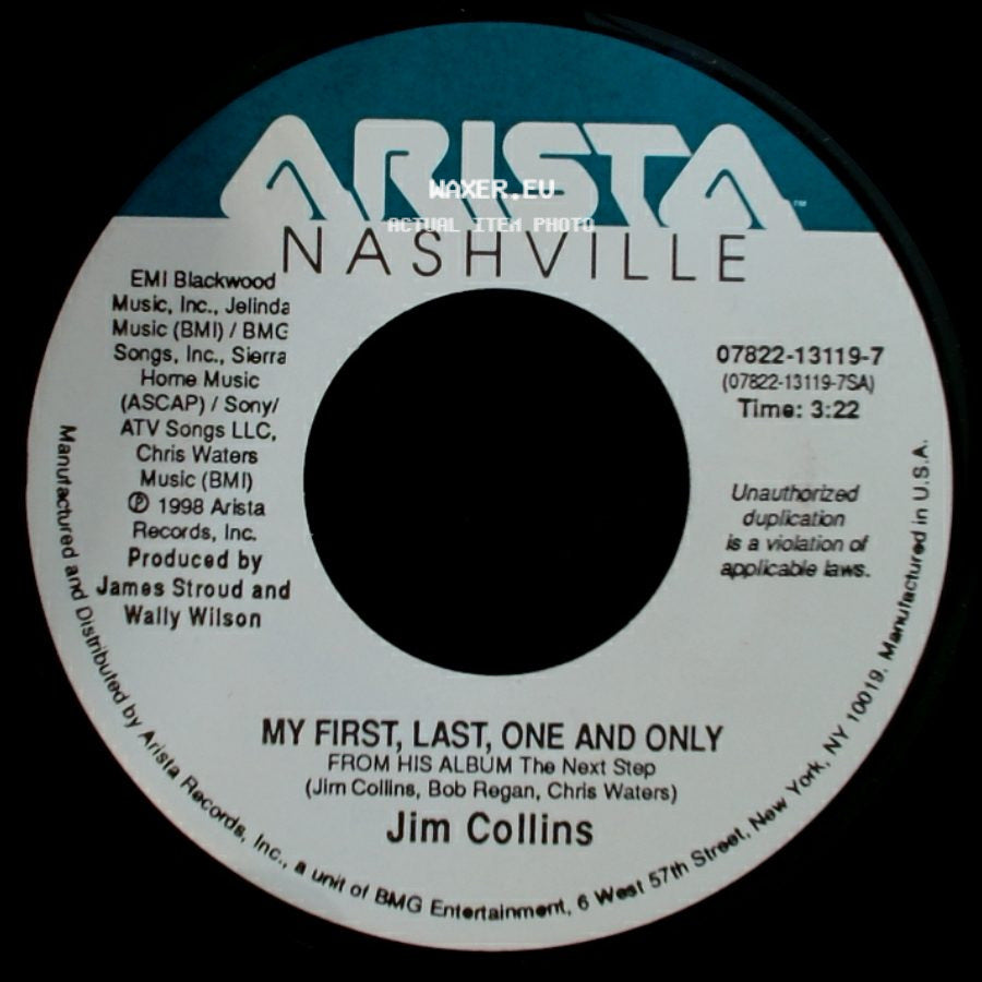 Jim Collins - I Can Let Go Now / My First, Last, One And Only side B