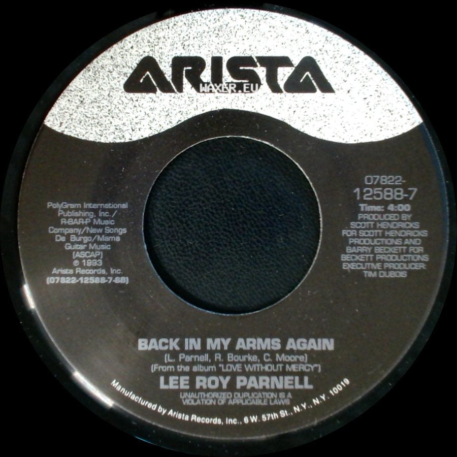 Lee Roy Parnell - Back In My Arms Again / On The Road side A