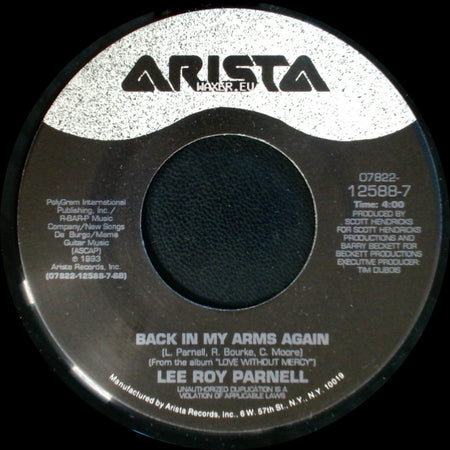 Lee Roy Parnell - Back In My Arms Again / On The Road side A
