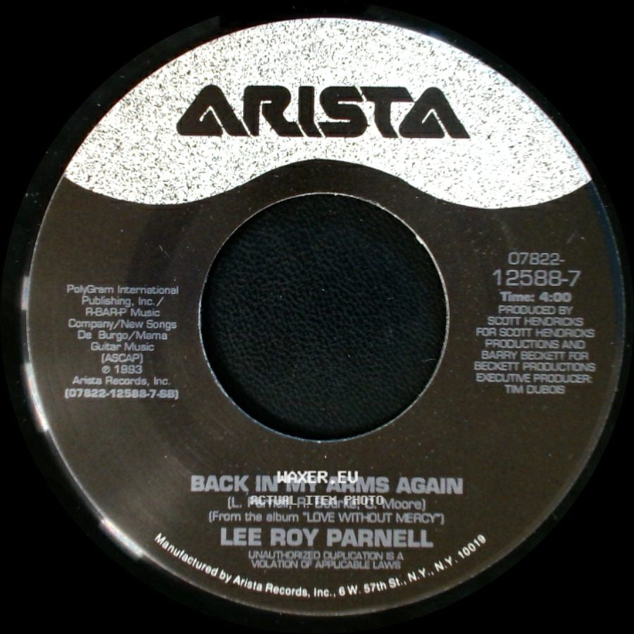 Lee Roy Parnell - Back In My Arms Again / On The Road side A