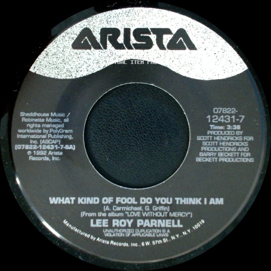 Lee Roy Parnell - Roller Coaster / What Kind Of Fool Do You Think I Am side B