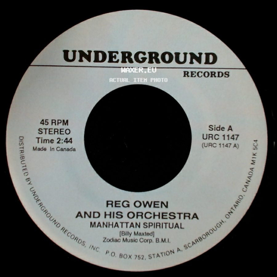 Reg Owen And His Orchestra / The U.F.O.'s - Manhattan Spiritual / La-La Means I Love You side A