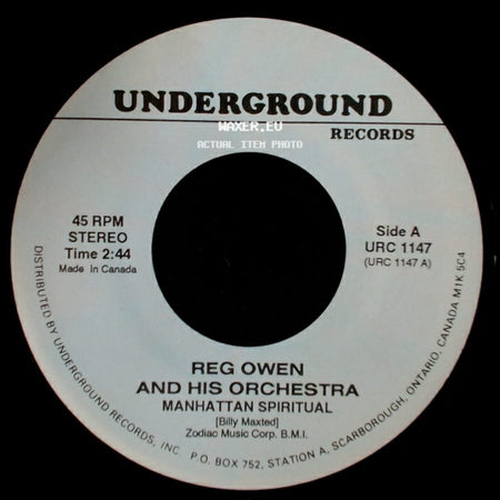 Reg Owen And His Orchestra / The U.F.O.'s - Manhattan Spiritual / La-La Means I Love You side A