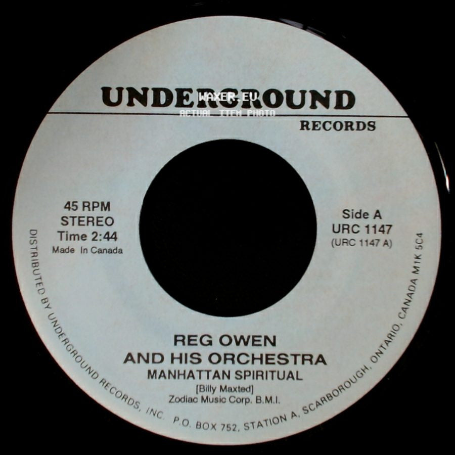 Reg Owen And His Orchestra / The U.F.O.'s - Manhattan Spiritual / La-La Means I Love You side A