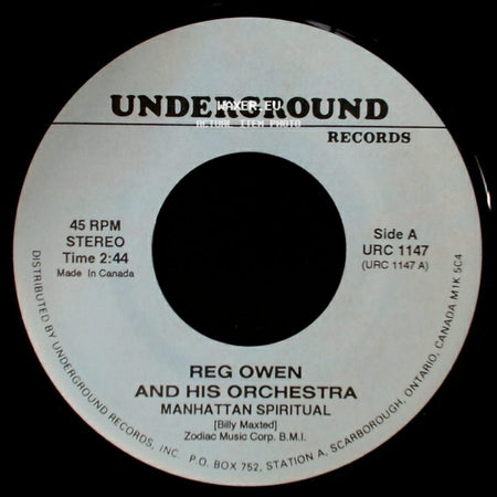 Reg Owen And His Orchestra / The U.F.O.'s - Manhattan Spiritual / La-La Means I Love You side A
